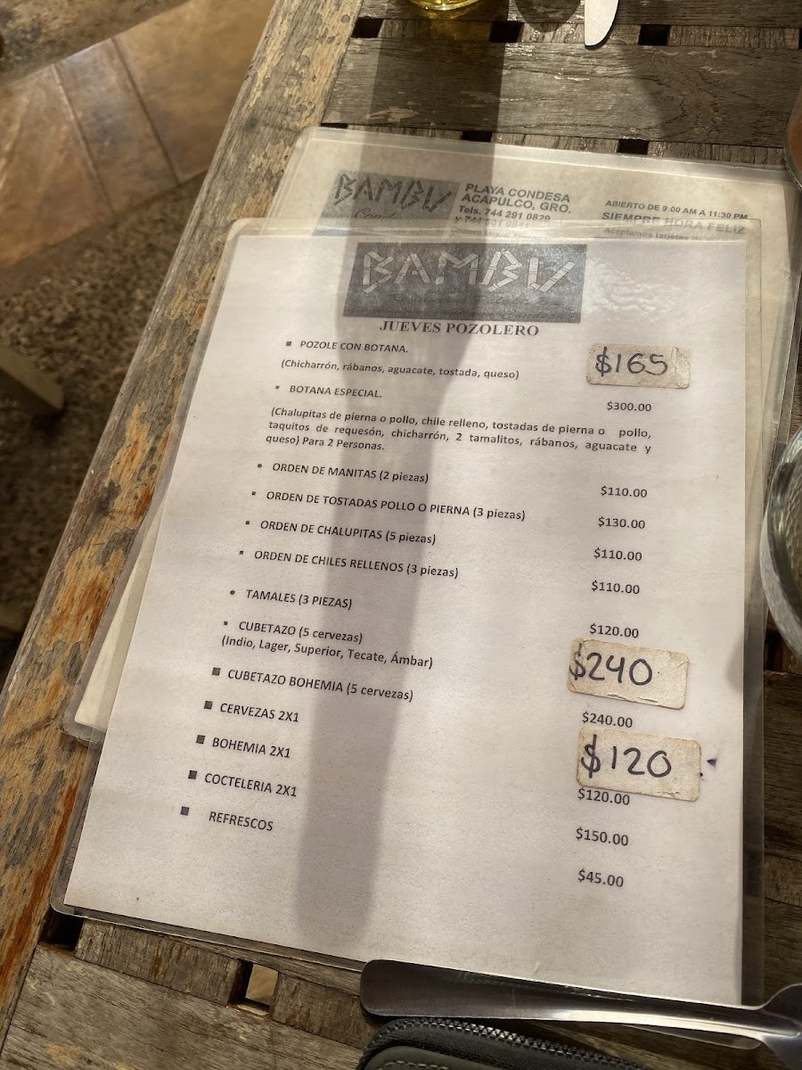 Bambú Condesa Menu - Image 2